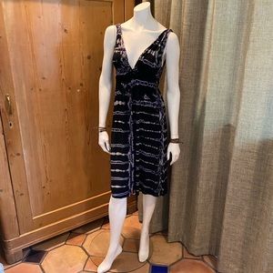 Gypsy black tie dye dress